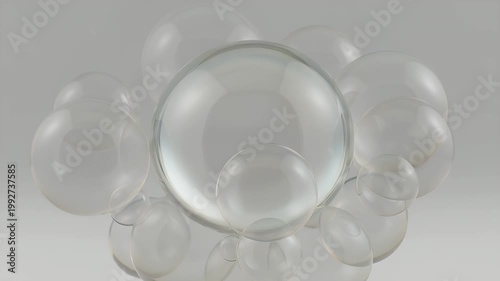 Clear glass plates and bowls set.