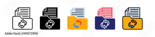 Folder Restore Multiple Style Icon Set Collection. 