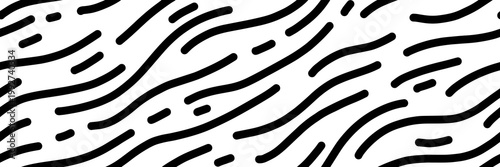 Fun line doodle seamless pattern. Creative minimalist style art background for children or trendy design with basic shapes. vector illustration.