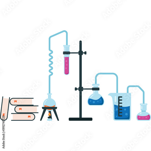 Chemistry Laboratory Set Vector