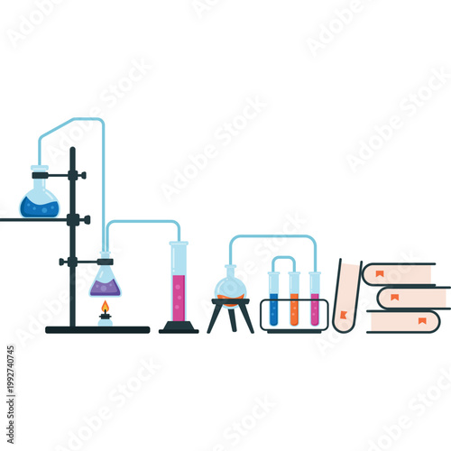 Chemistry Laboratory Set Vector