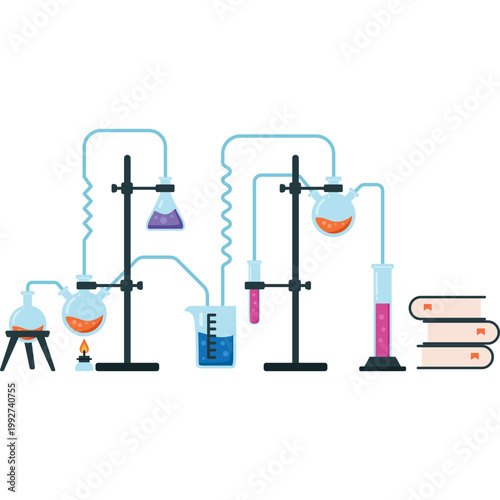 Chemistry Laboratory Set Vector