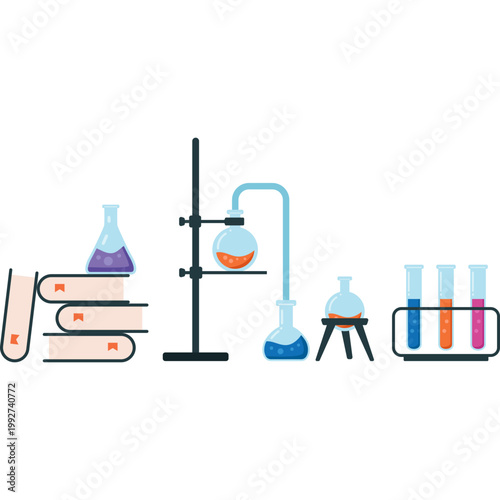 Chemistry Laboratory Set Vector