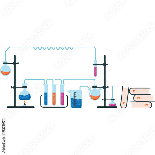 Chemistry Laboratory Set Vector