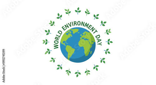 World Environment Day, eco friendly, green globe, earth icon, environmental awareness