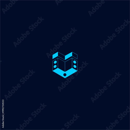 An isometric engine block niche for the automotive industry. This geometric 3D style is perfect for mechanical engineering identities, performance parts branding, and professional garage equipment use