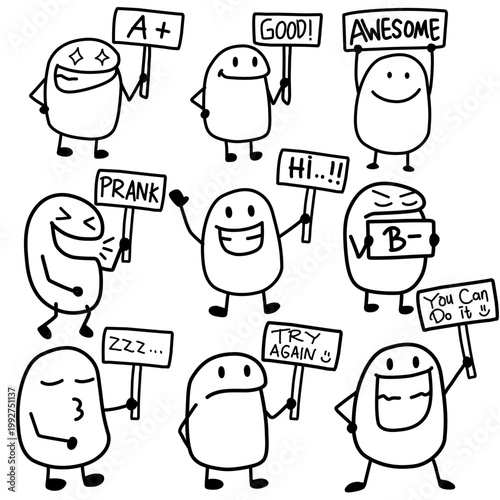 Collection of meme cartoon characters