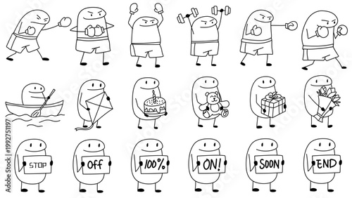 Collection of meme cartoon characters