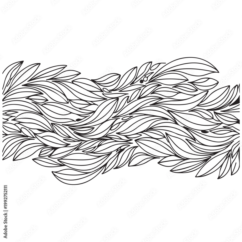 Fototapeta premium Abstract Flowing Leaf Pattern Decorative Nature Design