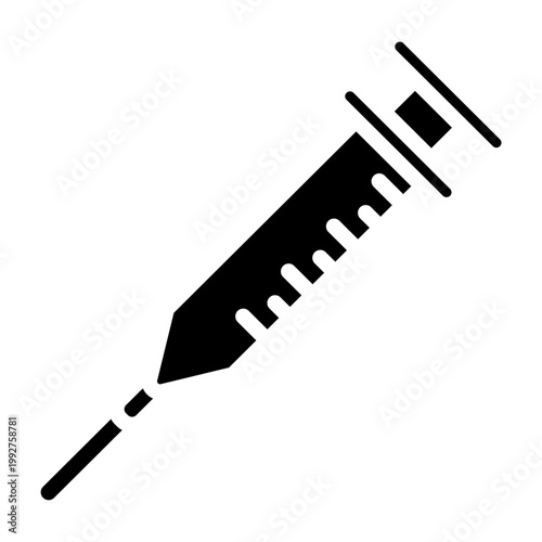 Syringe Vector Glyph Icon Design