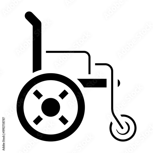 Wheelchair Vector Glyph Icon Design