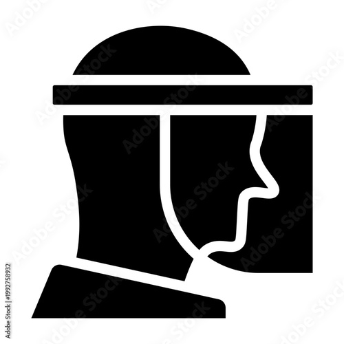 Face Shield Vector Glyph Icon Design