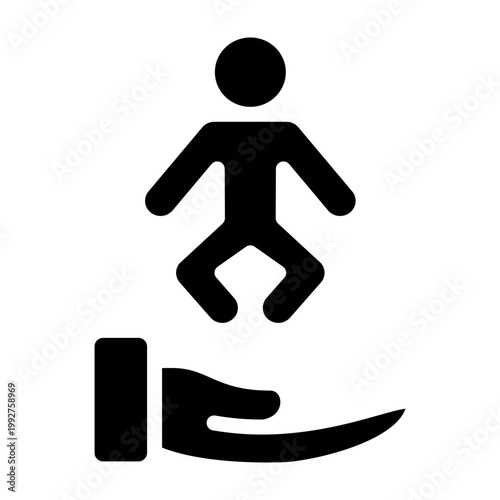 Child Care Vector Glyph Icon Design