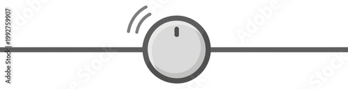 Volume knob icon minimal flat vector illustration for audio control interface use
