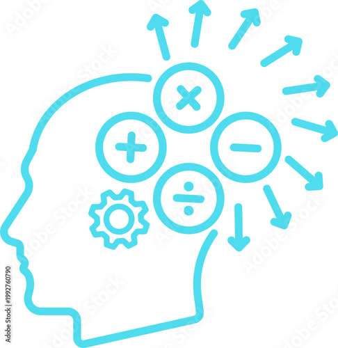 Brain in light bulb icon creative idea concept innovation thinking intelligence symbol modern flat design vector isolated on white background for app logo collection group usage.