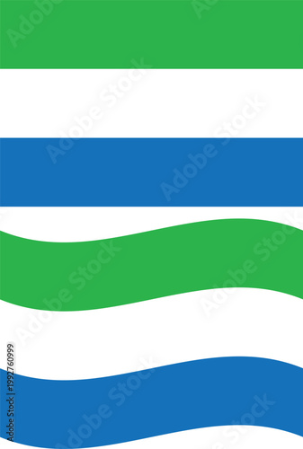 Waving flag of Sierra Leone. Sierra Leone flag on white background. Sierra Leone Flag. flat style.