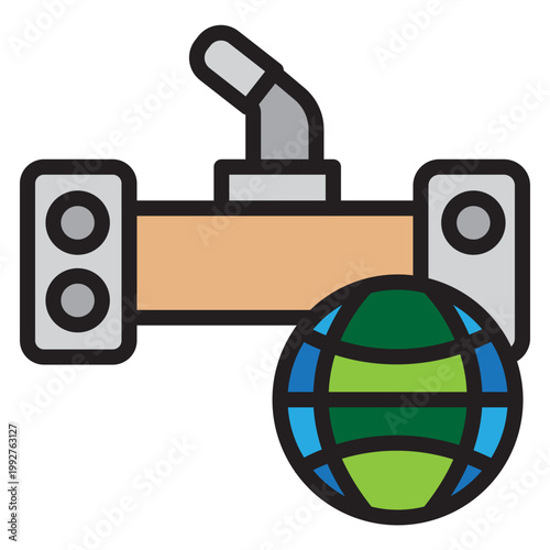 Online Concert Vector Filled Icon Design