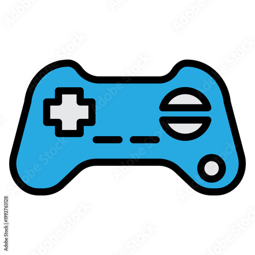 Metaverse Game Controller Vector Filled Icon Design