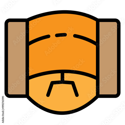 Virtual Sports Arena Vector Filled Icon Design