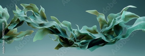 Ethereal Fabric in Motion: An abstract depiction of flowing fabric in soft hues. This image encapsulates the fluidity and grace of movement, with a focus on textures and tones.