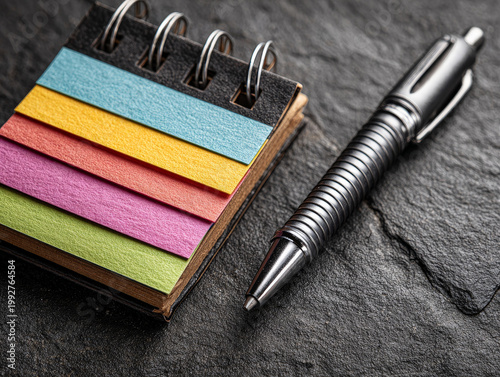 notes come in various colors and pearl binding for easy page flipping with ribbed pen