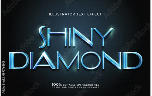 luxury shiny diamond text effect