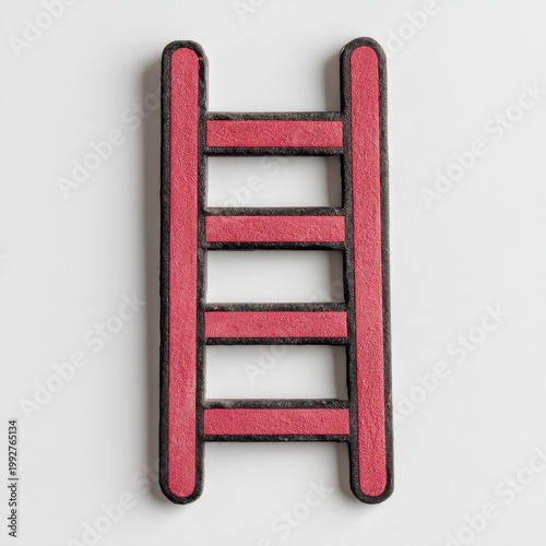 a minimalist icon red and skill acquisition within the company on gray background
