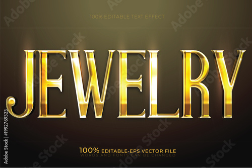 Dramatic Gold  jewelry editable text effect