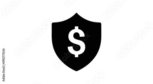 Financial protection shield icon.