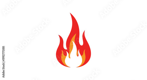 Flame Fire Burning Orange Red.