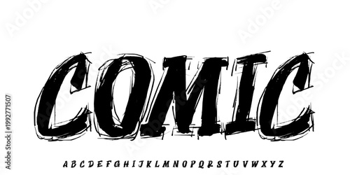 Comic font. Alphabet in street graffiti fonts style, hand drawn. vector alphabet ,streetwear fashion,design for clothing,urban,brand