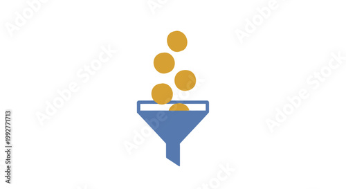 Photos Funnel with gold coins.