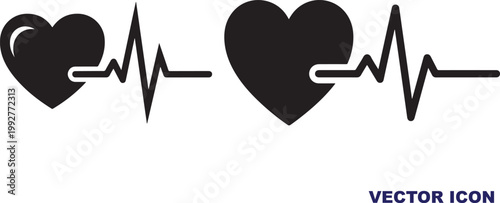 Black heart-shaped with jagged edges and wavy lines