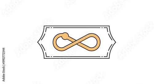 Golden Infinity Loop Symbol.