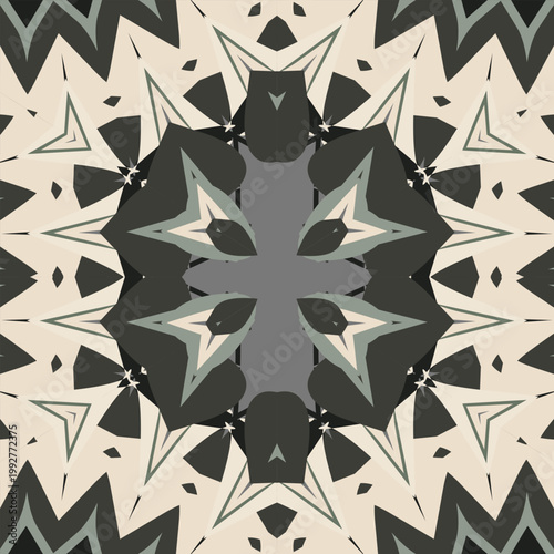 Halloween foggy graveyard seamless abstract motif in tombstone grey, lichen green, mossy stone, grave dirt