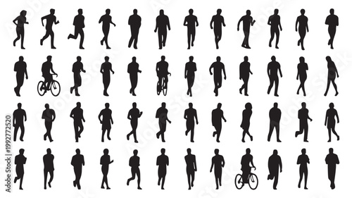 silhouettes of people