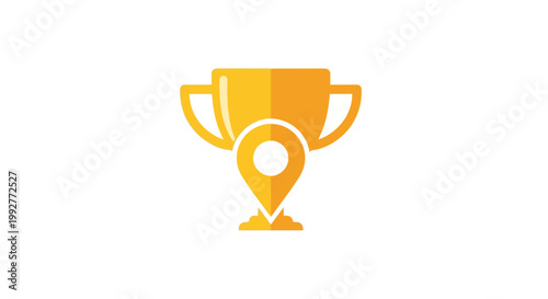 Golden Trophy Cup Award Symbol.