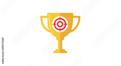 Golden Trophy Cup Award Symbol.