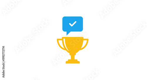 Golden Trophy Cup Icon Award.