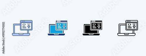 Frontend Development Multiple Icon Illustration Vector