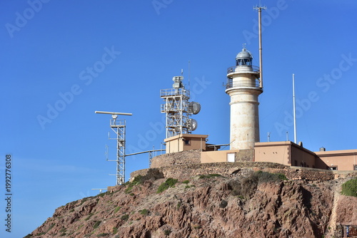 lighthouse Cabo de Gata near town Almeria in Spain,Europe