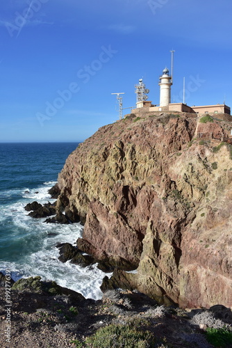 lighthouse Cabo de Gata near town Almeria in Spain,Europe