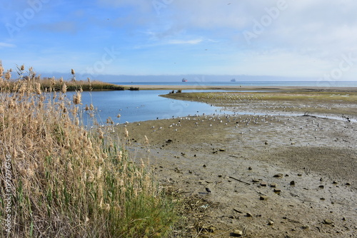 lagoon and bay Puerto Ray near town Garrucha in Spain