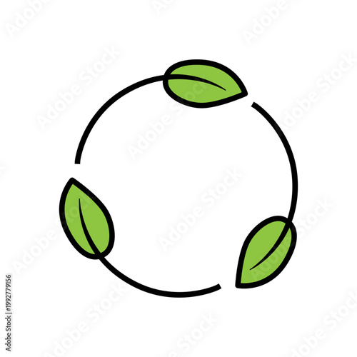 Recycle symbol icon on white background.