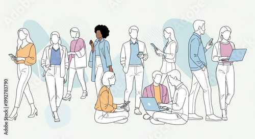 Diverse group of people standing together in a casual setting.