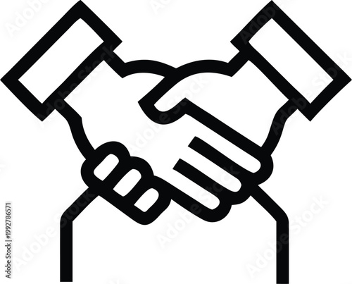 Powerful professional business handshake signifying successful partnership and corporate collaboration agreement