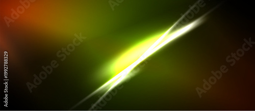 Abstract energy flow, vibrant colors blend. Diagonal light streak dominates dark background. Brightness creates dynamic visual impact.