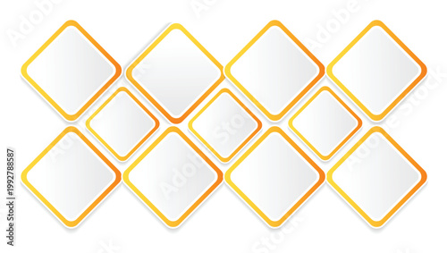 Square rotate Photo collage template with. 11 Photo collage template. Vector Ilustration 