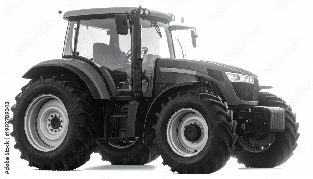 Obraz premium Modern Agricultural Tractor in a Studio Setting.