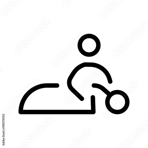 Physical therapy icon modern rehabilitation treatment, physiotherapy care and recovery exercise concept visual